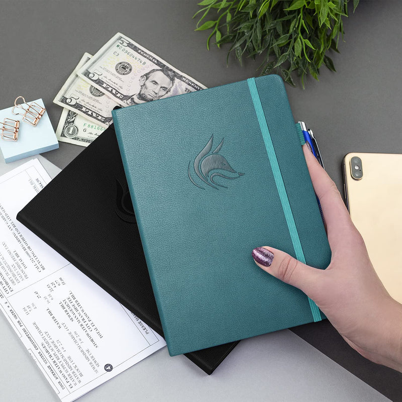 [Australia - AusPower] - Clever Fox Check Register – Deluxe Checkbook Log with Check & Transaction Registers, Bank Account Register Booklets for Personal and Work Use, A5 Hardcover - Dark Teal A5 (5.8'' x 8.3'') 