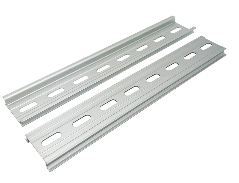 [Australia - AusPower] - Electrodepot Slotted Aluminum DIN Rail, 35 Millimeters x 8 Inches, Silver – 4 Pieces 