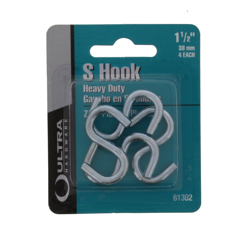 [Australia - AusPower] - UltraHrdw 61302 S Hook Heavy Open 1-1/2 inch Znc 