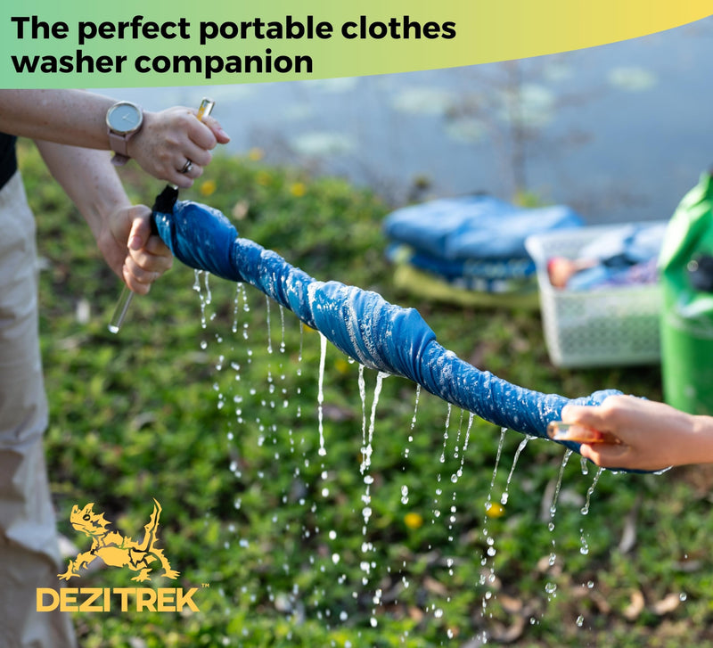 [Australia - AusPower] - Dezitrek Ultra Light Clothes Wringer - Manual Hand Crank Laundry Wringer for Off Grid Living, Camping, Hotel and Travel - Compact and Eco-Friendly Towel Wringer for Drying Clothes Anywhere 