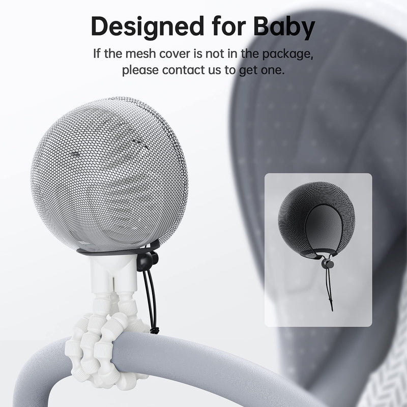 [Australia - AusPower] - GUSGU Stroller Fan with Flexible Tripod Clip on for Baby (White) white 