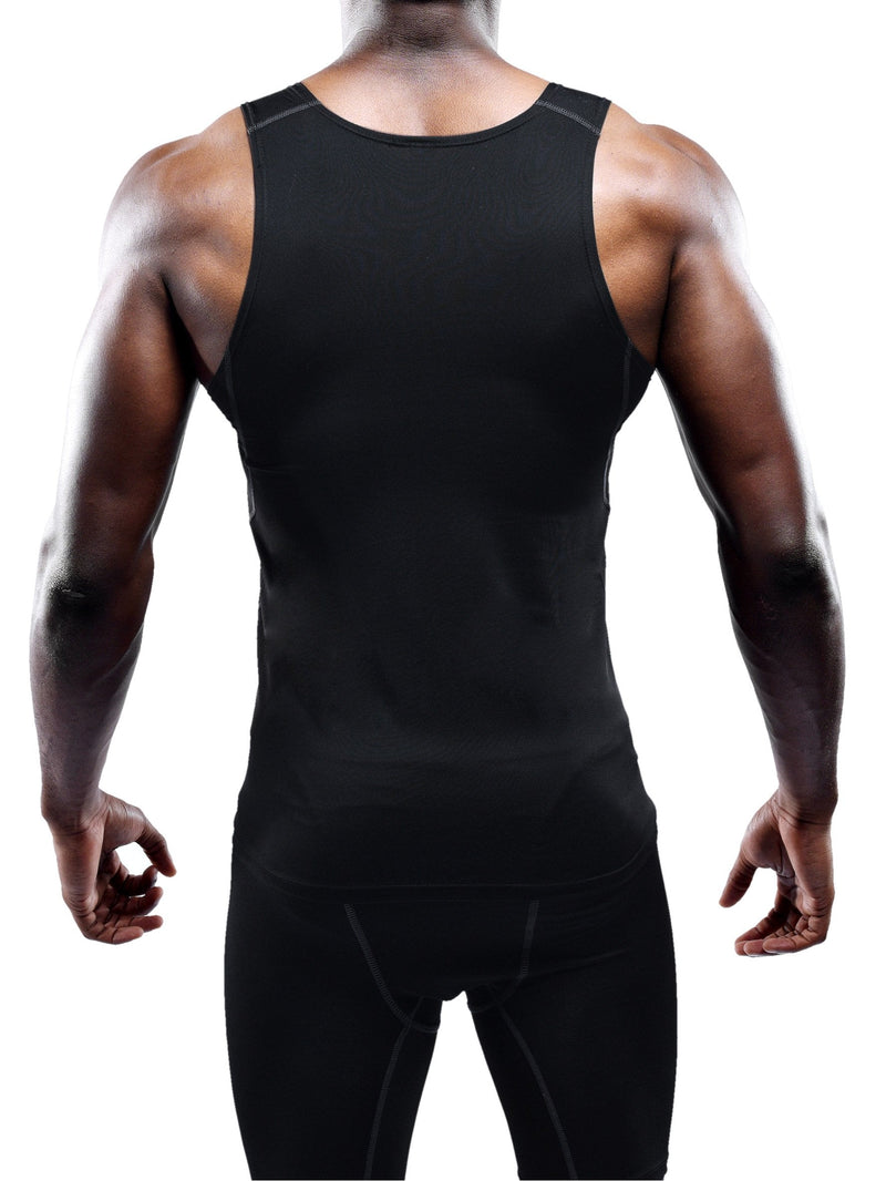 [Australia - AusPower] - Neleus Men's 3 Pack Athletic Compression Under Base Layer Sport Tank Top X-Small 01# 3 Pack:black 