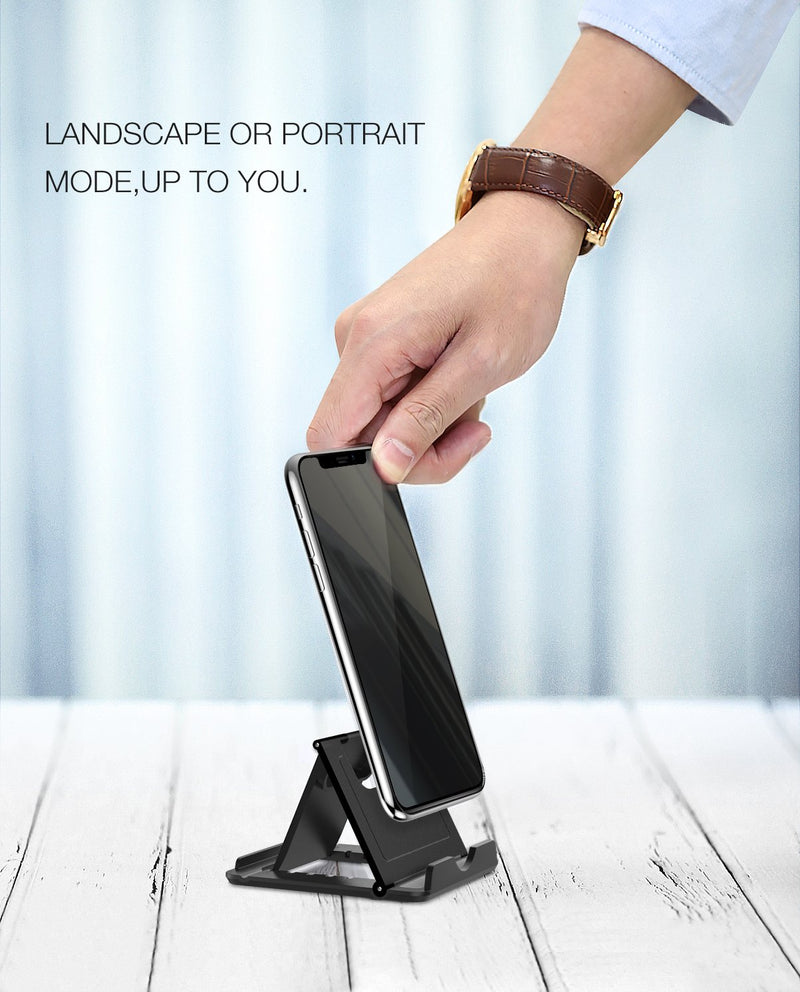 [Australia - AusPower] - MoKo [2 Pack Phone/Tablet Stand, Foldable Desktop Holder for 4-11" Devices, Fit with iPhone 13 Pro Max/13, iPhone 12/12 pro Max/11/Xs Max, iPad Air 4/Mini 6 2021, iPad 9th 10.2, Galaxy S20, Black 