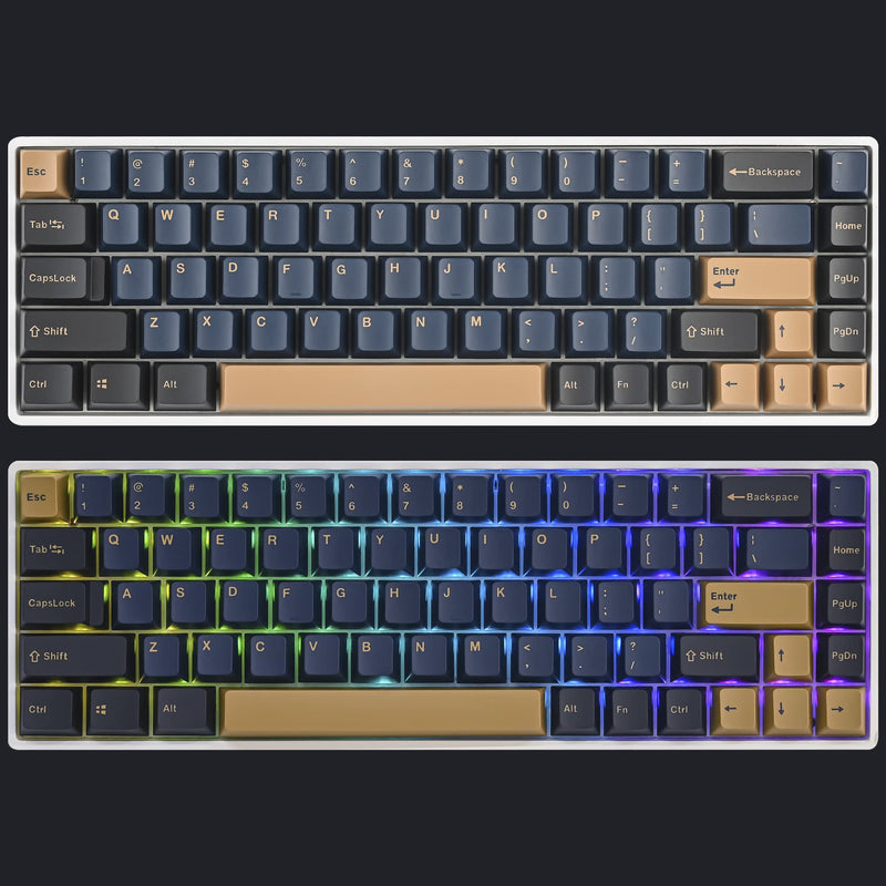 [Australia - AusPower] - Blue Samurai PBT Custom keycaps ，135 Keys OEM Profile Double-Shot Key Cap Set for Cherry/Gateron MX switches 60 Percent / 64 /GK61 Gaming Mechanical Keyboard Blue Samurai 