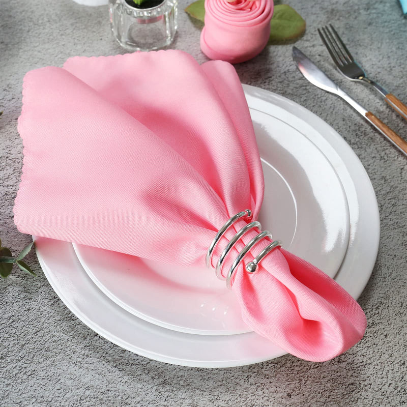 [Australia - AusPower] - Getfitsoo Cloth Napkins Set of 12, Pink Cloth Napkins Washable Reusable, Perfect as Valentine's Day Weeding Thanksgiving Cloth Napkins/Holiday Cloth Napkins for Dinner Table Decor (Pink) 12pack 