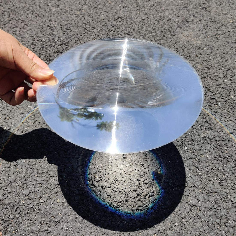 [Australia - AusPower] - Fresnel Lens Magnifier, Diameter 200mm (7.9''), Focal Length 200mm, Acrylic Lens (not Glass), for Physics Classroom,Solar Heating,Magnifiying. (Focal Length 200mm) 