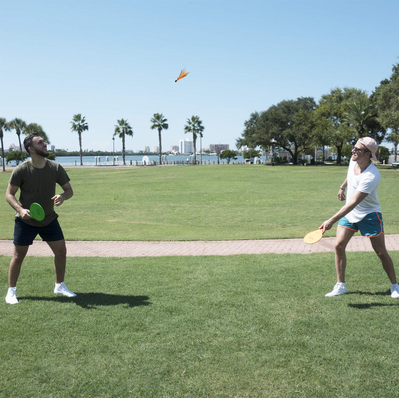 [Australia - AusPower] - Funsparks Paddle Ball Jazzminton Game - All-Season Indoor/Outdoor Racquet Game for Active Play 