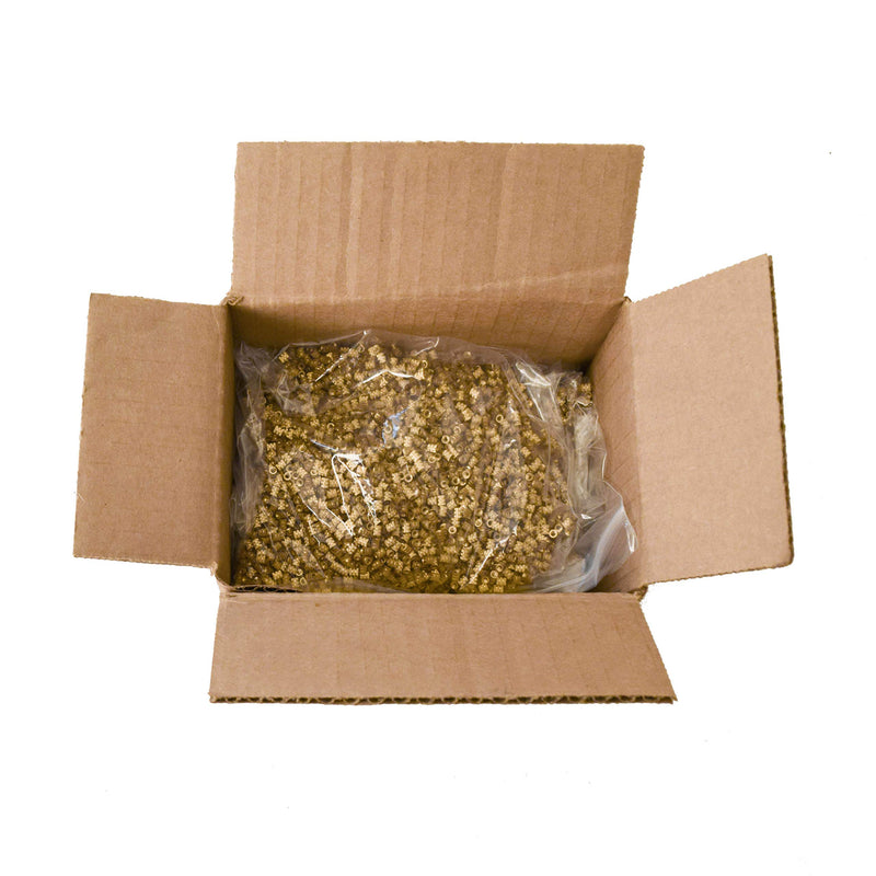 [Australia - AusPower] - [ J&J Products ] M3 Brass Insert, 8 mm (Length), Female Thread, Press Fit/Injection Mold Type, 100 pcs 