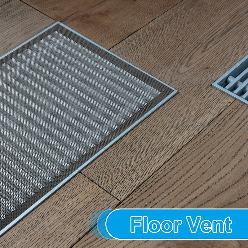 [Australia - AusPower] - PATIKIL 4"x10" Magnetic Vent Cover, 6 Pack Floor Wall Air Registers Cover Strong Magnet Vent Screen Mesh for Blocking Hair Dust Debris, Black 4x10 Inch 