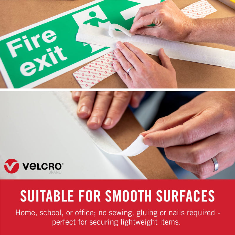 [Australia - AusPower] - VELCRO Brand 6 Ft x 3/4 in | Sticky Back Tape Roll with Adhesive | Cut Strips to Length | Hook and Loop Fasteners | Perfect for Home, Office or Classroom, Black, 90975W 