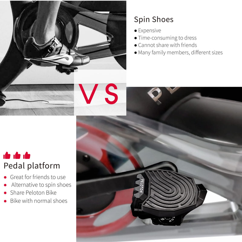 [Australia - AusPower] - Doubleplus Pedal Converters for Peloton, Flat Pedal for Peloton Bike & Bike+, Converter for Peloton Bike, Fit for Regular Shoes, No Need Riding Shoes, Fit for Parents, Accessories for Peloton 