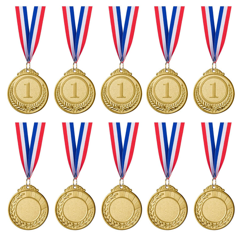 [Australia - AusPower] - 12 Pieces Gold Award Medals - Winner Medals Gold Prizes for Sports, Competitions, Party, Spelling Bees, Olympic Style, 2 Inches 