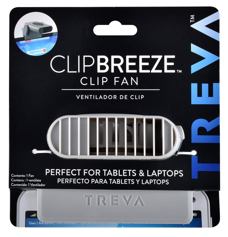[Australia - AusPower] - Mini Clip On Fan - Tiny Personal Fan Clips Onto Cell Phones, Tablets, Laptop Computers – Cordless, Battery Operated - Portable Cooling For Travel, Bed, Camping, Beach, Outdoors, Gray 