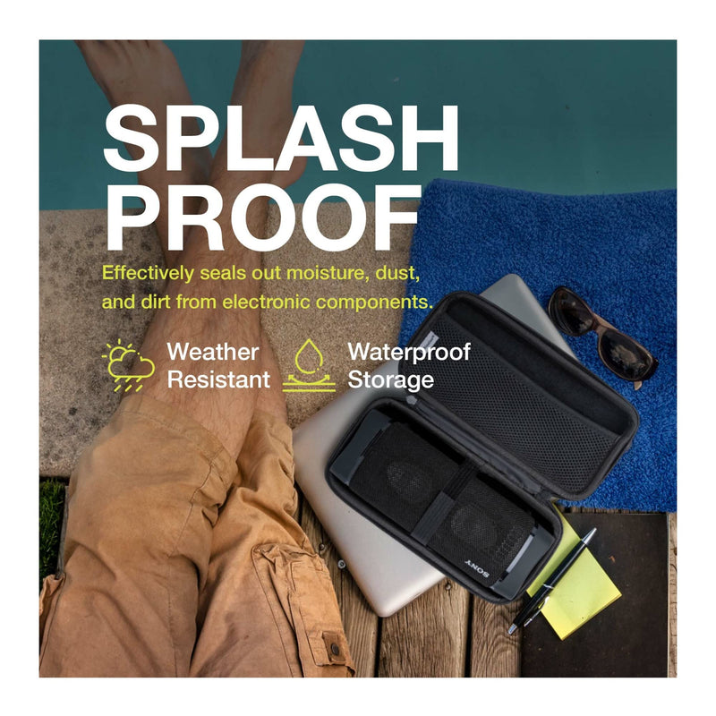 [Australia - AusPower] - Knox Gear Portable Hardshell Travel Storage Case for SRS-XB33 Sony Bluetooth Speaker - Sony Extra Bass Sony Speakers Bluetooth Wireless Case - Water, Dust, Splash, Impact, and Shock Resistant 