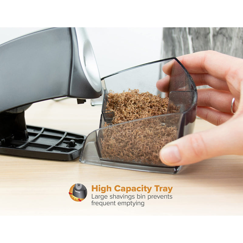 [Australia - AusPower] - Bostitch Personal Electric Pencil Sharpener, Powerful Stall-Free Motor, High Capacity Shavings Tray, Black (EPS4-BLACK) 