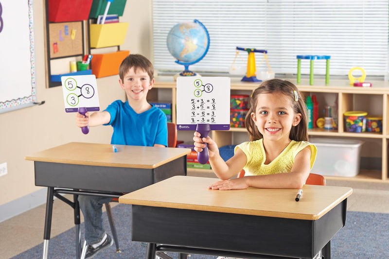 [Australia - AusPower] - Learning Resources Double-sided Number Bonds Write-and-Wipe Answer Boards, Classroom Accessories, Set of 5, Ages 5+ 