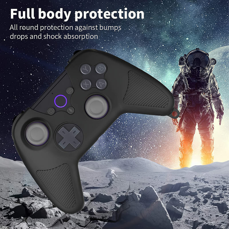 [Australia - AusPower] - Linkidea Handle Protection Cover Compatible for Luna Controller, Silicone Grips Sleeve Case for Luna Wireless Controller (Black) 