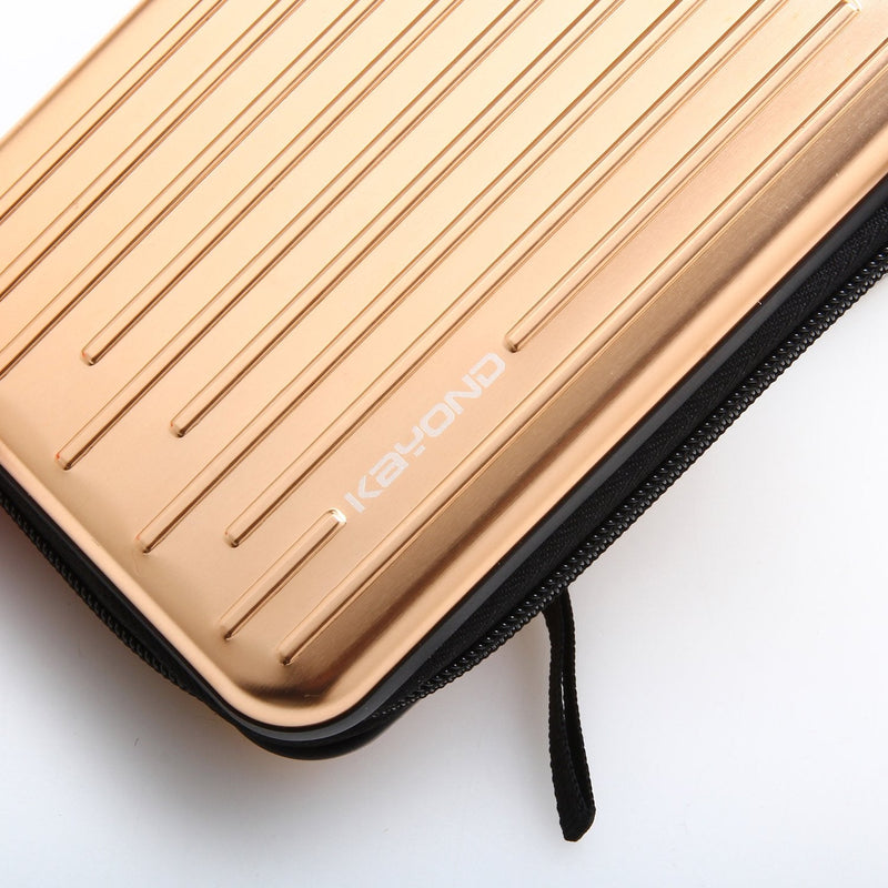 [Australia - AusPower] - KAYOND Anti-Shock Silver Aluminium Carry Travel Protective Storage Case Bag for 2.5" Inch Portable External Hard Drive HDD USB 2.0/3.0 (Golden) Golden 