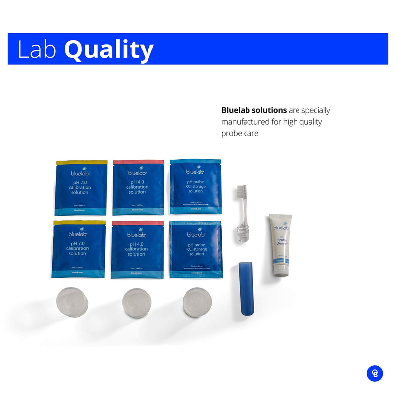 [Australia - AusPower] - Bluelab CAREKITPH pH Probe Care Kit with Calibration Supplies, Storage Solution, and Brush, Used for Pen, Meter, Monitor, Controller and Tools for Hydroponic System and Indoor Plant Grow, Clear 