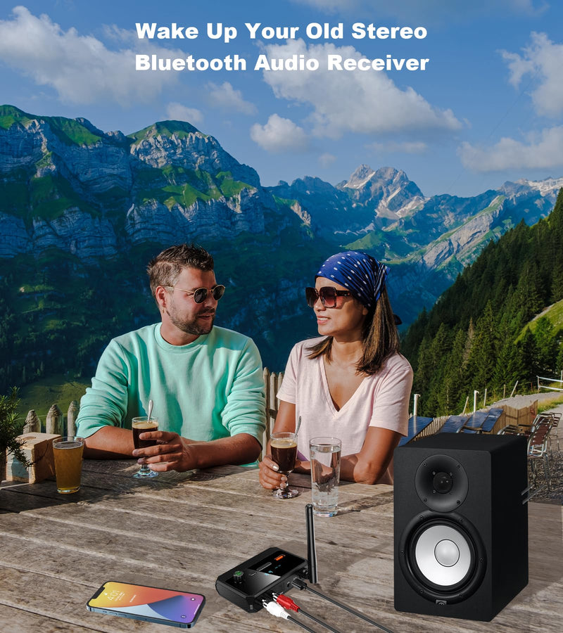 [Australia - AusPower] - KAIY Bluetooth 5.3 Audio Receiver & Adapter,HiFi Wireless Music Receiver for Home Stereo System/Speakers/Soundbar, Low Latency Optical RCA AUX 3.5mm Jack USB Adapter 