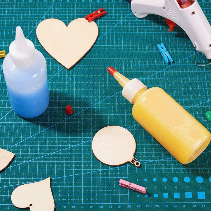 [Australia - AusPower] - Plastic Squeeze Bottles with Caps - 12Pcs Plastic Condiment Squeeze Bottles with Red Tip Squeeze Bottle Caps - Squeeze Bottles 4 OZ Ketchup Bottles Squeeze Bottles for Sauces, Arts and Crafts 12 