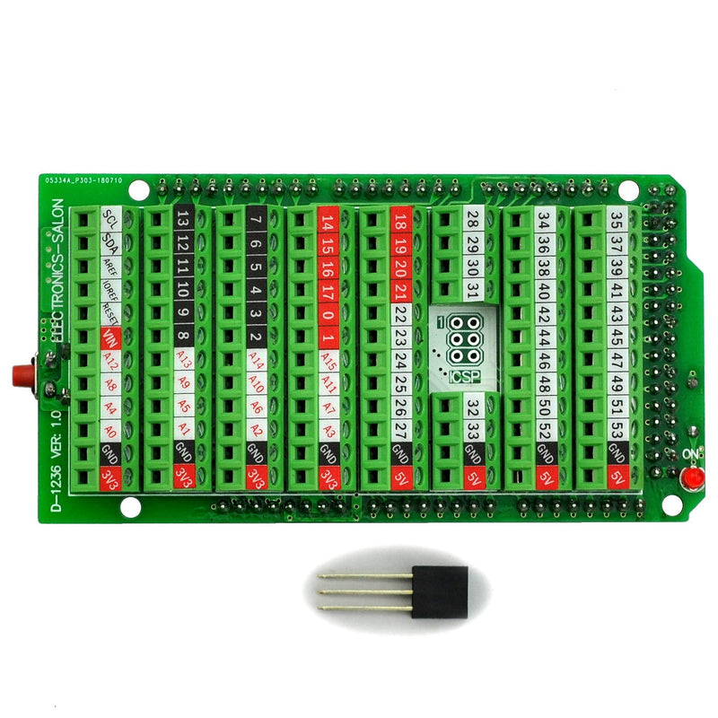 [Australia - AusPower] - Electronics-Salon Screw Terminal Block Breakout Module, for Arduino MEGA-2560 R3. 