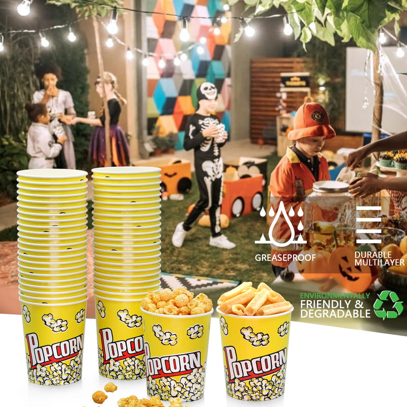 [Australia - AusPower] - 32 Oz Popcorn Boxes (44 Pack) Disposable Popcorn Buckets Classic Popcorn Cups Cute Paper Popcorn Containers Popcorn Bars, Movie Nights, Carnivals, Fundraisers, Birthday Parties, Wedding 32oz 