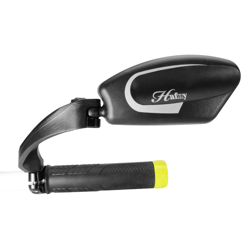 [Australia - AusPower] - Hafny Stainless Steel Lens Handlebar Bike Mirror, Safe Rearview Mirror, Bicycle Mirror, Cycle Mirror Black Left Side 