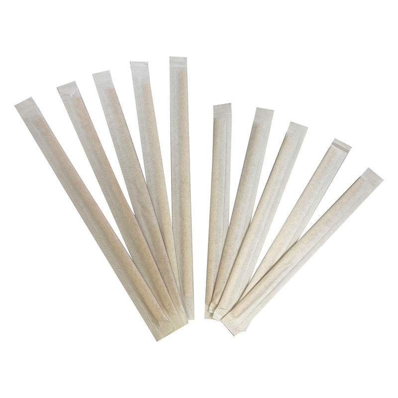 [Australia - AusPower] - KingSeal Individually Paper Wrapped Bamboo Coffee Stir Sticks, 7 inches, Square End, 100% Renewable and Biodegradable - 1 Box of 500 Stirrers 