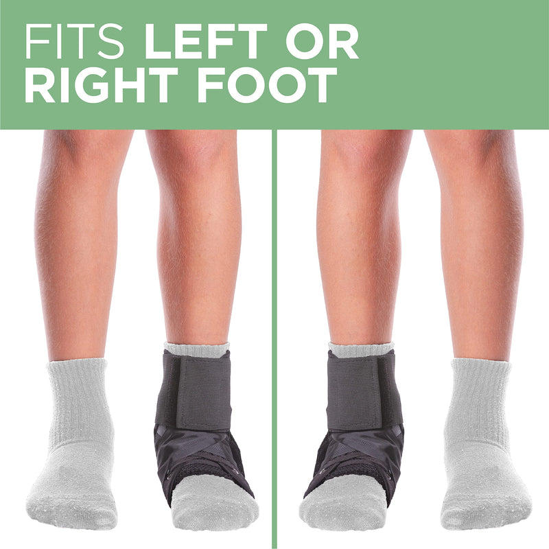 [Australia - AusPower] - BraceAbility Lace Up Kids Ankle Brace - Pediatric Figure 8 Sprained Foot Support Wrap for Active Youth, Children in Sports, Basketball Protection, Gymnastics, Soccer, and Volleyball (One Size) 