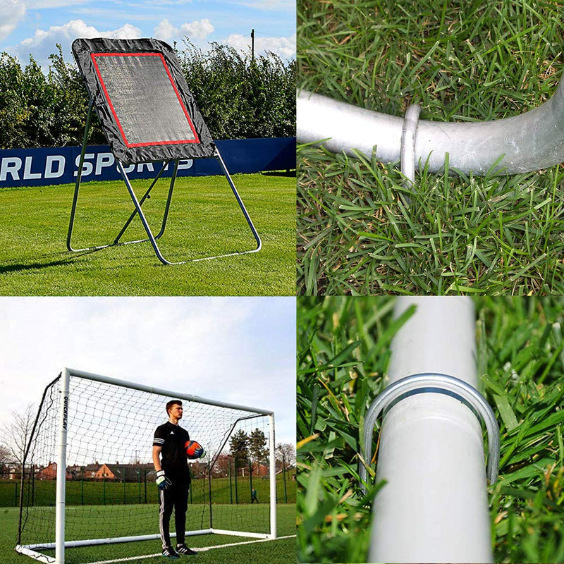 [Australia - AusPower] - Uniprime Trampoline Stakes U Shaped Anchors Heavy Duty Metal - Long Trampolines Ground Wind Stakes for Soccer Goals, Camping Tents, Garden Decoration 