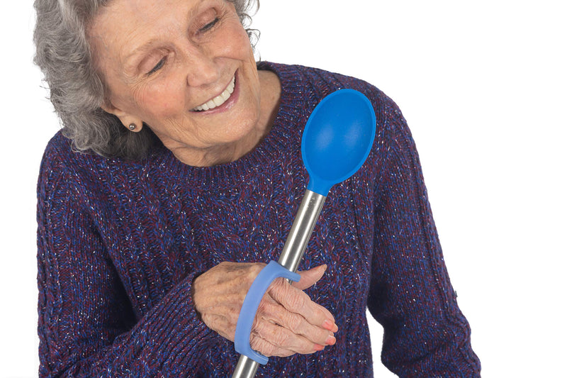 [Australia - AusPower] - EazyHold Silicone Universal Cuff Aid for Limited Hand Grip, Cerebral Palsy, Therapy, Adaptive Eating Tableware Spoon Fork Holder, Disabled Assistive Equipment (Youth to Adult-5 Pack) Youth to Adult 5 Count (Pack of 1) 
