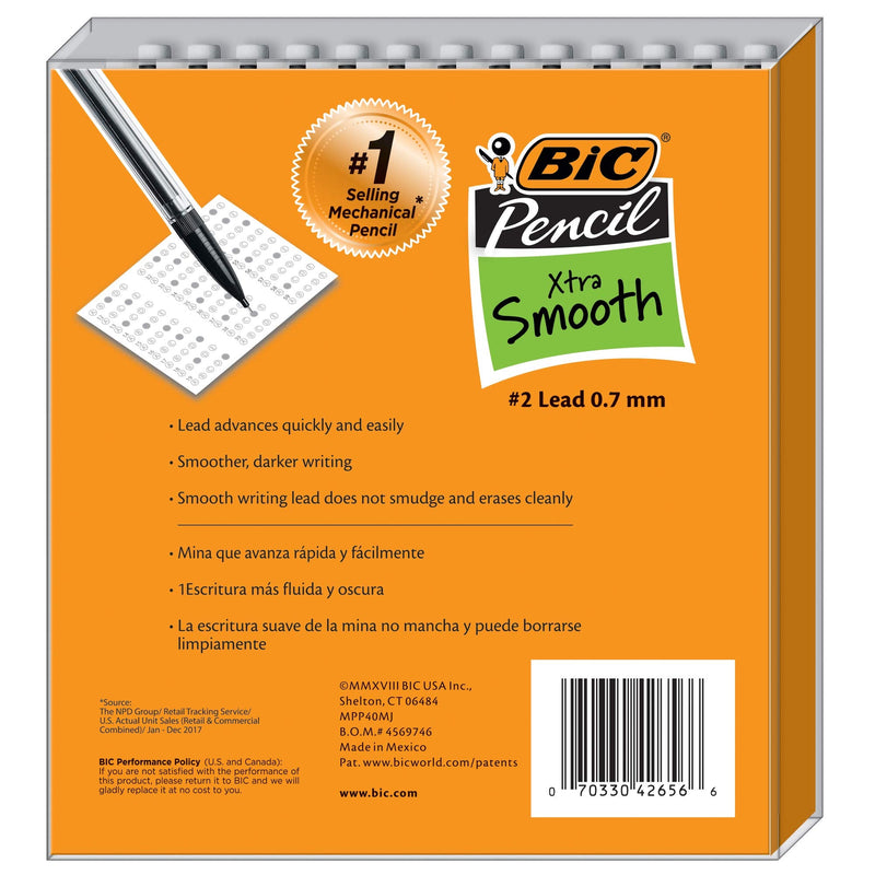 [Australia - AusPower] - BIC Xtra Smooth Mechanical Pencil, Medium Point (0.7mm), 40-Count 