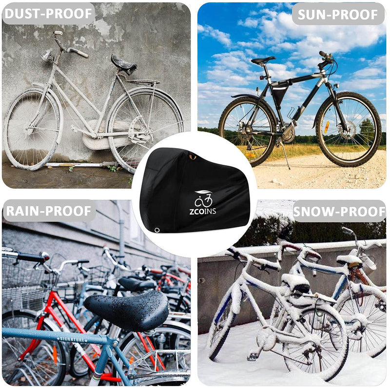 [Australia - AusPower] - Waterproof Bike Cover for 1 or 2 Bikes, Bike Covers for Outside Storage, 210T Extra Heavy Duty Waterproof Anti Rain Dust UV Protective Bicycle Cover/Bike Storage for Mountain Bike with Storage Bag 