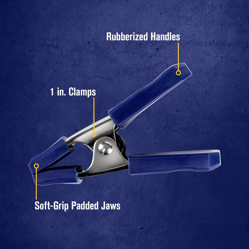 [Australia - AusPower] - IRWIN Tools QUICK-GRIP Metal Spring Clamp, 1-Inch (222601) , Blue 
