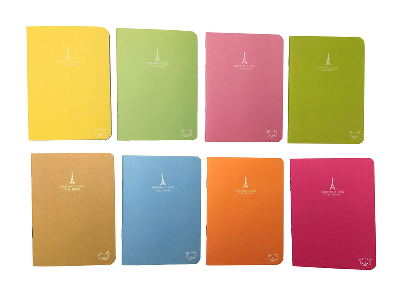 [Australia - AusPower] - 12 Pcs 4.9 Inch x 3.5 Inch Pocket Notebook 24 Sheets (48 Pages) 7mm College Ruled Portable Steno Notebooks Mini Notepads (12) 12 