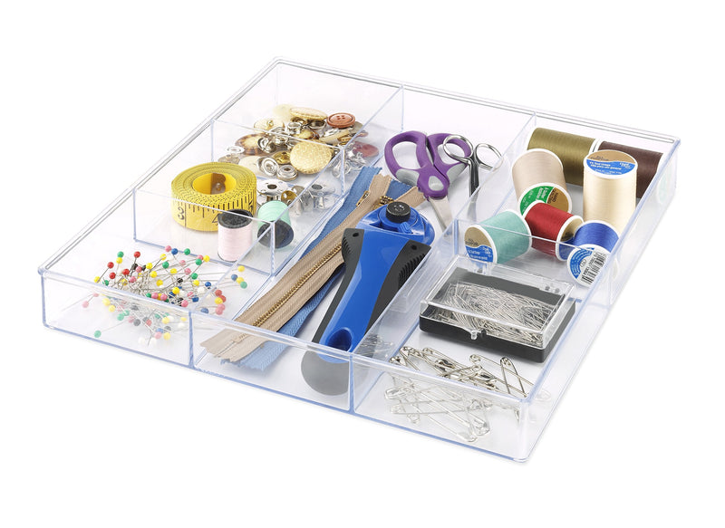 [Australia - AusPower] - Whitmor 6-Section Clear Drawer Organizer 