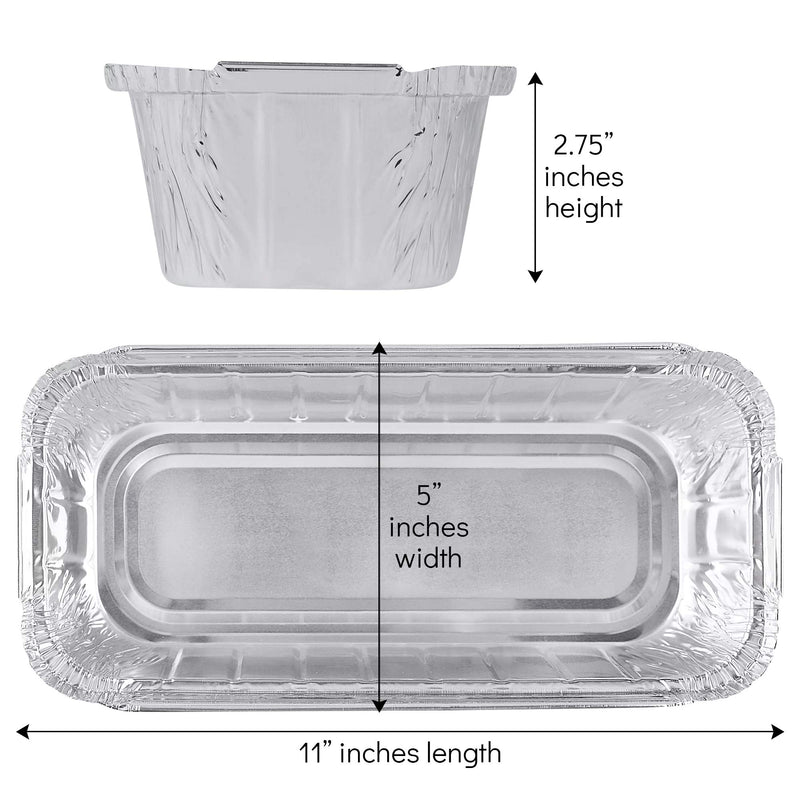 [Australia - AusPower] - Plasticpro [3 Lb 25 Pack] Disposable Loaf Pans Aluminum Tin Foil Meal Prep Bakeware - Cookware Perfect for Baking Cakes, Bread, Meatloaf, Lasagna 3 Pound 11'' X 5'' X 2.75'' 