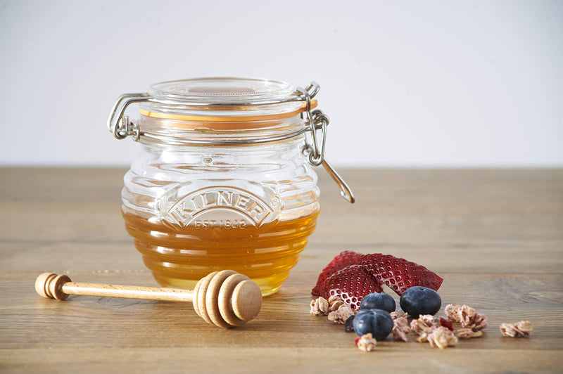 [Australia - AusPower] - Kilner Honey Pot With Dipper, 13.5 Fluid Ounces 