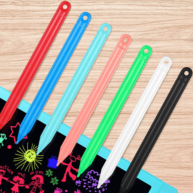 [Australia - AusPower] - Replacement Stylus Drawing Pen and Lanyard Set for LCD Writing Tablet 4.7 Inch Colorful Drawing Tablet, Kids Drawing Pads, Doodle Board (7 Pack Stylus Pens and 7 Lanyards) 