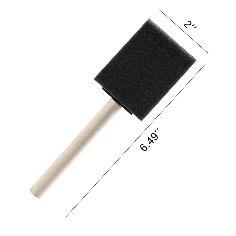 [Australia - AusPower] - Bates- Foam Paint Brushes, 16pcs, 2 Inch, Sponge Brushes, Sponge Paint Brush, Foam Brushes, Foam Brushes for Painting, Foam Brushes for Staining, Paint Sponges, Foam Sponge Brush 
