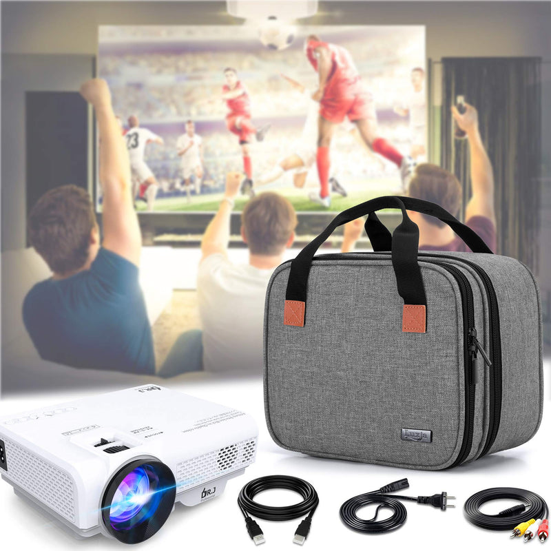 [Australia - AusPower] - Luxja Carrying Bag for DR.J Mini Projector, Portable Case for DR.J Projector and Accessories, Gray 