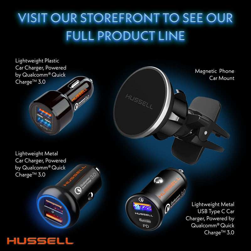 [Australia - AusPower] - Hussell Car Charger Adapter - Fast Charge, Portable 3.0 Car Chargers with Dual USB Ports - Compatible with iPhone 13 12 11 Pro Max XR XS, Galaxy S21 10 9 (Standard USB C) Standard USB C 