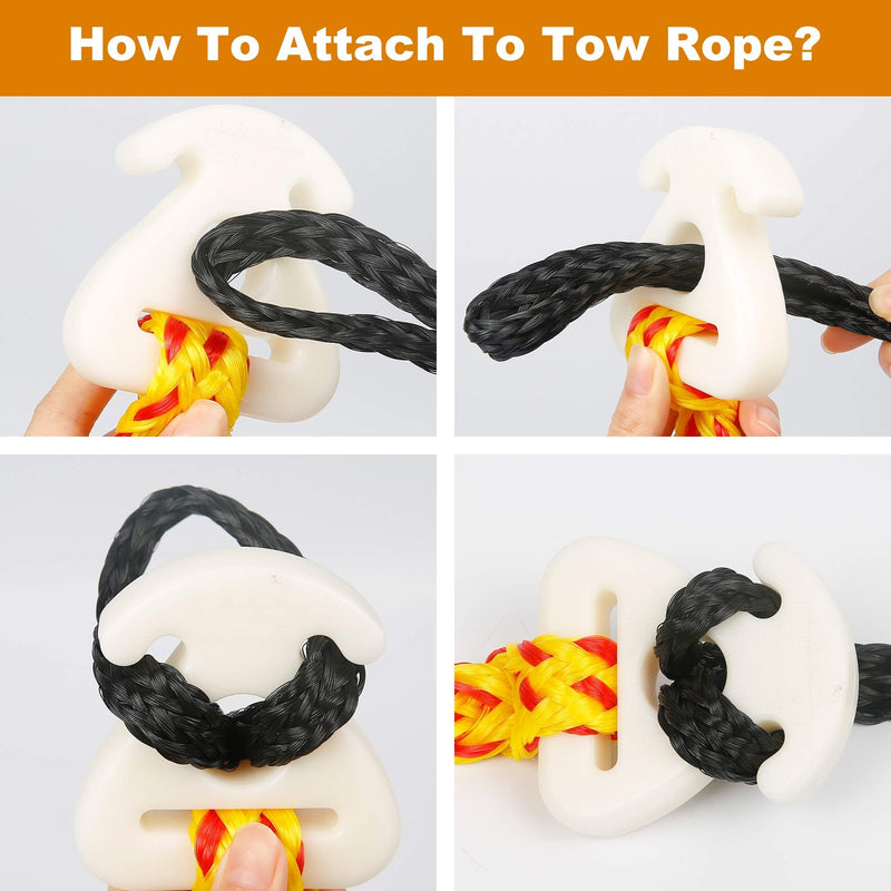 [Australia - AusPower] - NIUTRIP 2 Packs Boat Tube and Tow Rope Quick Connector, Water Towable Tubes Connector Compatible for Boating, Tubing, Wakeboarding, Skiing, Watersports, Length 21-21/32" 
