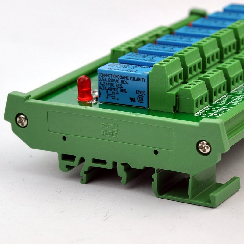 [Australia - AusPower] - Electronics-Salon DIN Rail Mount 8 DPDT Signal Relay Interface Module. (Operating Voltage: DC 12V) Operating Voltage: DC 12V 
