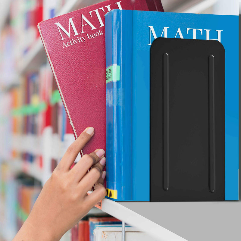 [Australia - AusPower] - Acrimet Jumbo Premium Metal Bookends 9" (Heavy Duty) (Black Color) (1 Pair) 