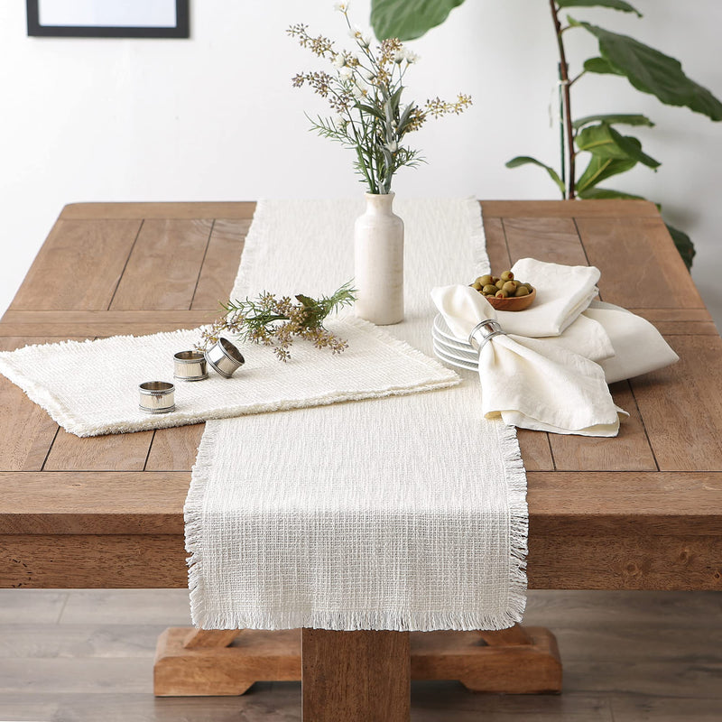 [Australia - AusPower] - DII Linen Tabletop Collection Machine Washable, Placemat Set, 14.5x20.5, Cream, 4 Piece Placemat Set, 14.5x20.5" 