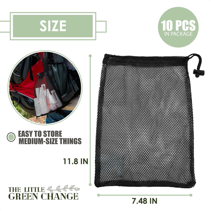 [Australia - AusPower] - Small Mesh Bags Bag Camping Nylon Drawstring Bag Durable Mesh | Little Bags for Storage Mesh Bag with Drawstring Cord Lock Closure for Toys, Laundry 