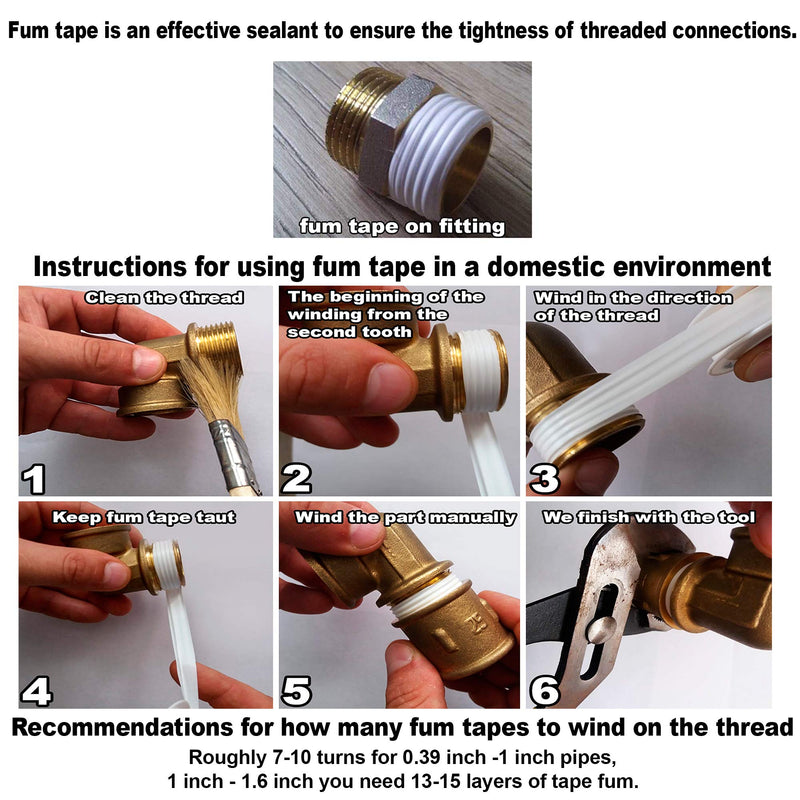 [Australia - AusPower] - Gas Line PTFE 3/4 Thread Seal Tape for Plumbers Premium Grade Gas Line Tape 