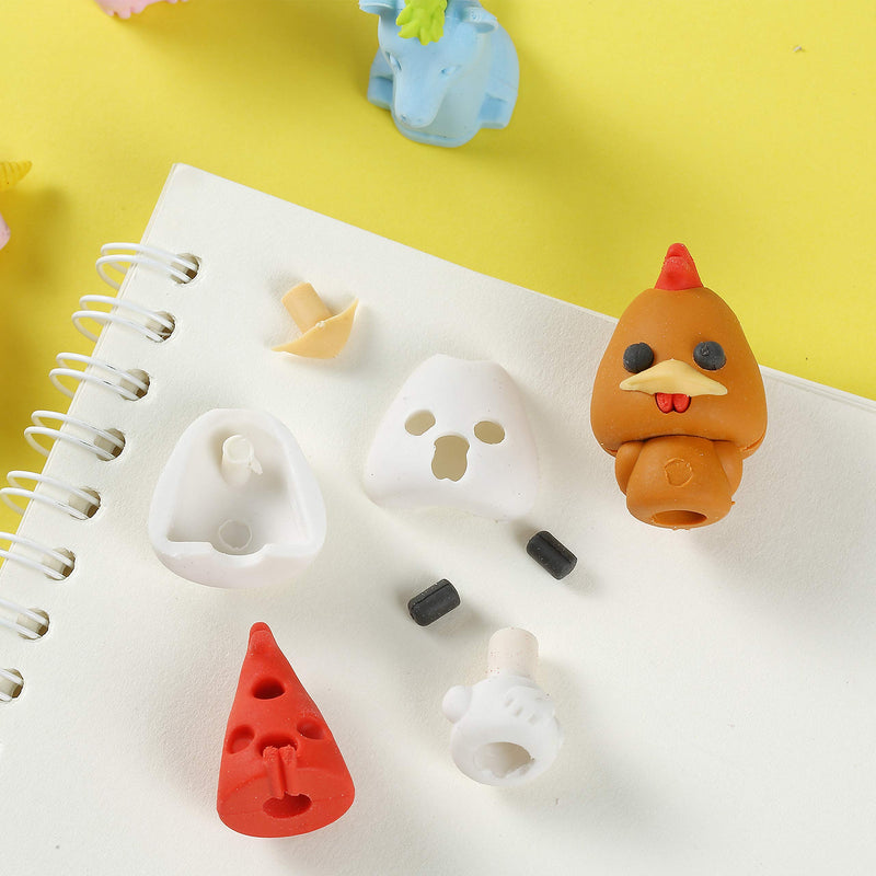 [Australia - AusPower] - Mr. Pen- Animal Topper Erasers, 22 Pack, 8 Pack Take Apart Animal Erasers, Pencil Toppers, Pencil Erasers Toppers for Kids, Eraser Tops, Cap Erasers for Pencils, Fun Erasers Kids, Pencil Top Erasers 